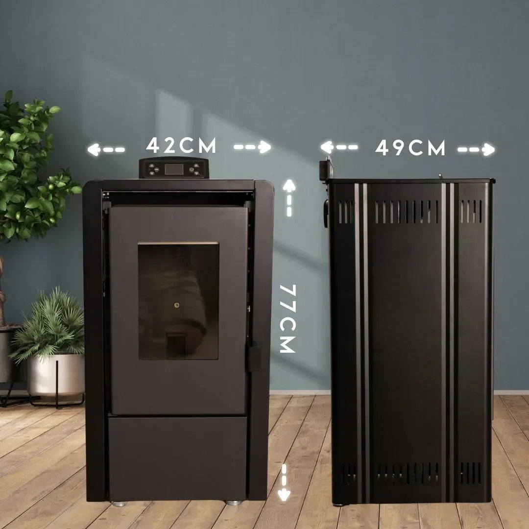 Estufa de pellets LEYLA BLACK 6,3 kW