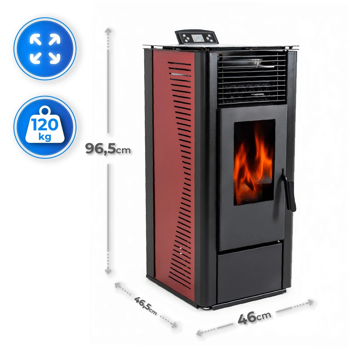 Estufa de pellets KARMEN RED 10 kW